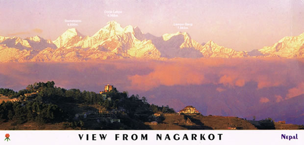 Karte aus Nagarkot, Nepal