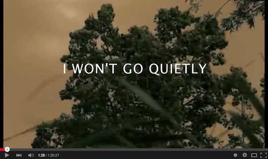 I won't go quetly